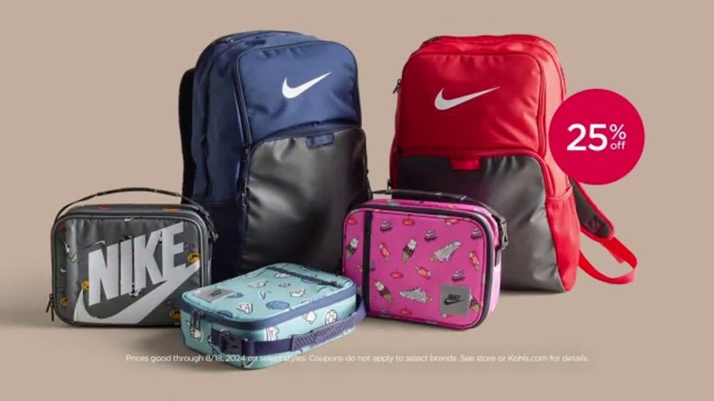 Kohl's TV Spot, 'Back to School Deals: Backpacks, Lunchbags and Vans'