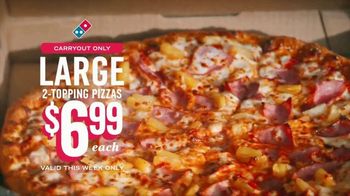 Domino's $6.99 Large Two Topping Pizza TV Spot, 'Carryout Special: Endless Combinations' - Thumbnail 7